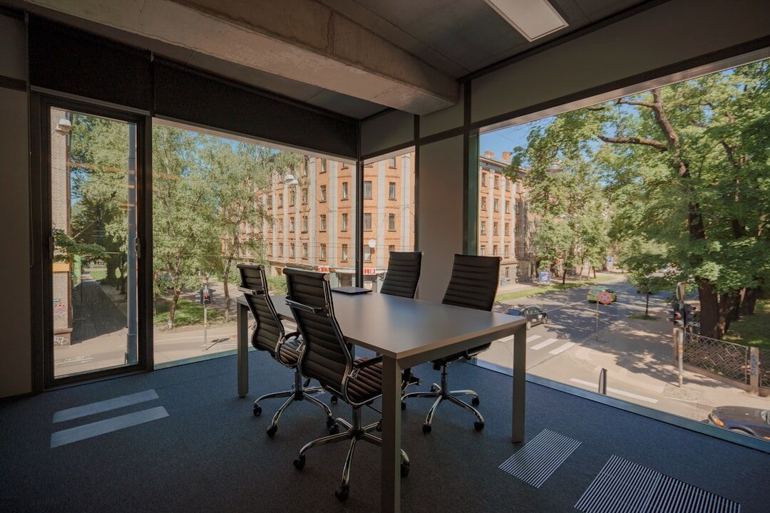 Modern media company reception and office space